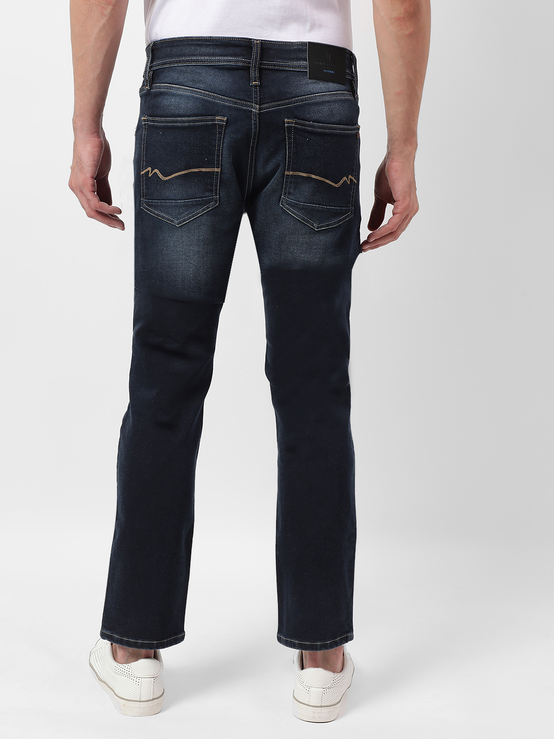 Numero Uno Men Faded Dark Blue Jeans